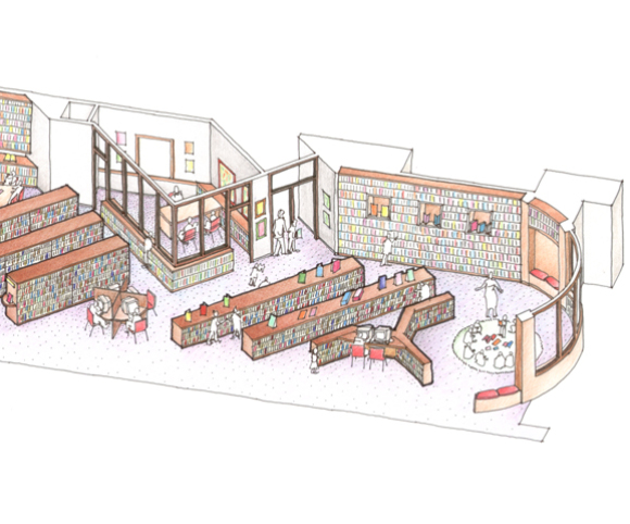 library design for bank street college of education in nyc by grank kriegel architects