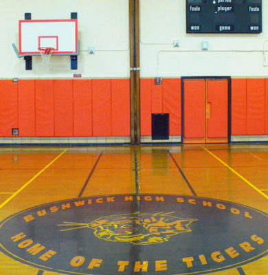 bushwick high school gymnasium remodeling by designers Gran Kriegel Architects in nyc