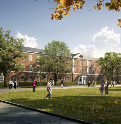 Architectural Feasibility Study Rendering for Great Oaks Charter School by Gran Kriegel Architects in NYC