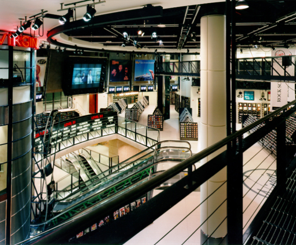 virgin megastore times square commercial architecture project designed by david kriegel architect in new york city