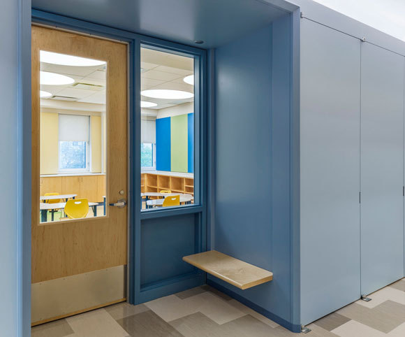 special needs classroom design for Manhattan Star Acaemy by school architecture firm Gran Kriegel Architects in NYC