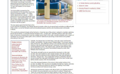 Gran Kriegel's design for Manhattan Star Academy, a special needs school in NYC, is featured in School Construction News