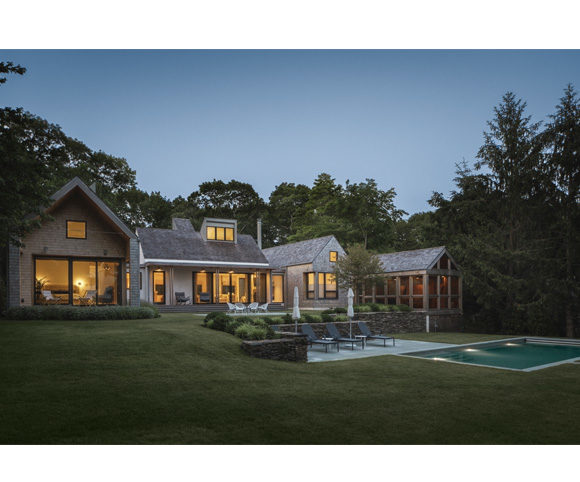 home design on shelter island by gran kriegel architects nyc - exterior architecture with pool